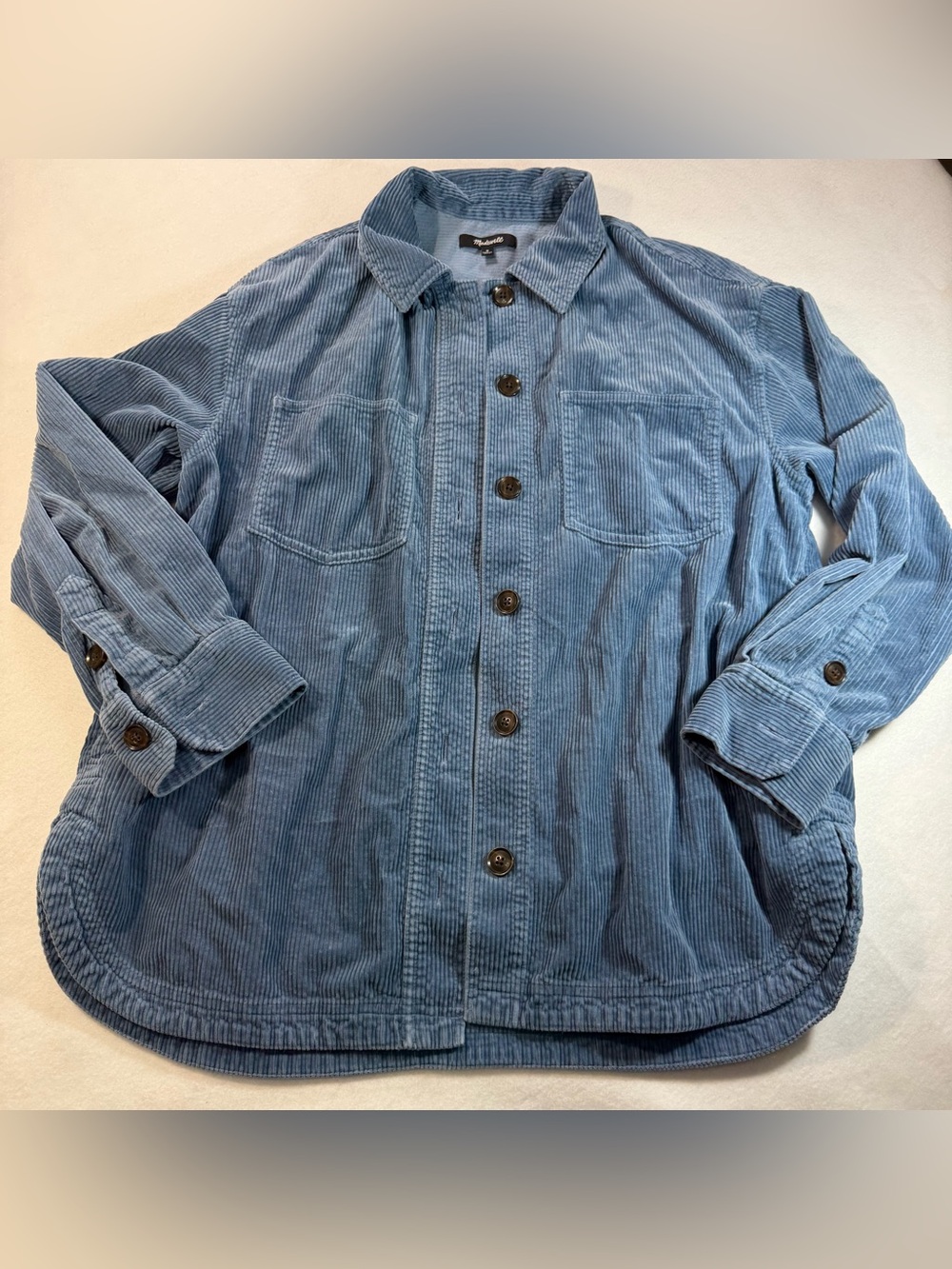 Madewell Blue Corduroy Oversized Shirt Jacket Shacket M